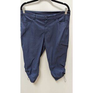 Eddie Bauer Navy Drawstring Cargo Capri Pants
